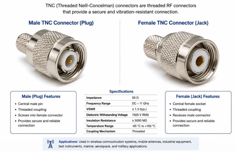 TNC - Threaded Neill-Concelman rf connector